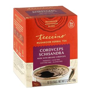 CORDYCEPS SCHISANDRA MUSHROOM ADAPTOGEN HERBAL TEA | 10 CT