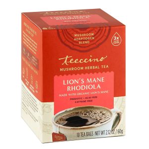 MUSHROOM TEA LION’S MANE RHODIOLA ADAPTOGEN HERBAL | 10 CT