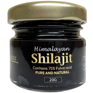  Shilajit Resin, 75% Fulvic Acid – Pure & Natural 20g